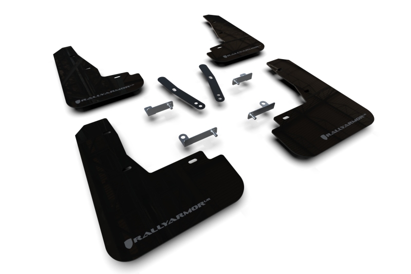 Kia EV6 Mud Flap Kit - Rally Armor - UR Black Flap/Dark Grey Logo - Black - `22-`25